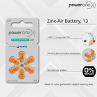 Power One Size 13 1 45v Mf Hearing Aid Batteries Pr48  P13  60 Batteries 