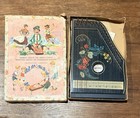 Vintage 1950 West Germany Zither Harp Complete Box Sheet Music Munich Export Set