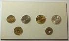 1952 1955 1961 Lebanon - Unc Bu Type Coin Set  6  W  1952 Silver 50 Piatres