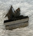 Cast Iron Door Stop Fisherman With Tent Figure Figurine Statue Decor