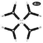 4pcs Bed Suspender Straps Mattress Fastener Holder Triangle Grippers Sheet Clip
