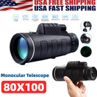1pc 80x100 Zoom Day low Night Vision Hd Monocular Starscope Monocular Telescope
