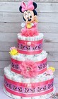 3 Tier Baby Minnie Mouse Diaper Cake Baby Shower Girl