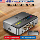 Bluetooth 5 3 Transmitter Receiver 3 5mm Aux Rca Tv Home Stereo Audio Adapter