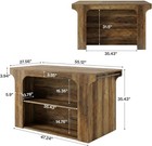 Stationary Kitchen Island With Storage 55  Farmhouse Counter Height Island Table