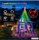 16 4ft 9 Strip Smart Led Christmas Waterfall Tree  4sets Window Decor Multicolor