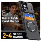 For Samsung Galaxy S26 Ultra S25 S24 Card Holder Case With Camera Slide Cover