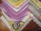 20 Vintage Hand Crochet   Tatted Lace Linen Hankies Handkerchiefs