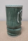 Germaine s Luau Hawaii Tiki Mug Tall Drinking Cup Green Blue Ceramic 6 Inches