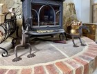 Hand Forged Fire Dragon Dogs Andirons Iron Steel Blacksmith Arts   Crafts