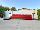 Adrian Pearsall For Craft Associates Mid Century Modern Platform Sofa With Lamps