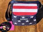 Betsey Johnson American Patriotic Red White Blue Insulated Lunch Bag Nwt Usa