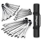 22-piece Ratcheting Combination Wrench Set Metric Sae 12-point Cr-v