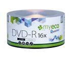50 Pack Myeco Dvd-r Dvdr 16x 4 7gb Economy Branded Logo Blank Recordable Disc