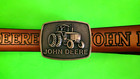 John Deere  Buckle   John Deere Genuine Cowhide Leather Belt Made In Usa
