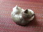 Vintage Royal Doulton Mini Napping Kittens Grey And White Cat Blanket Excellent