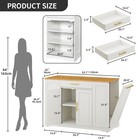 53  Rolling Kitchen Island Mobile Islands Table With Trash Can Wheels 2 Drawers