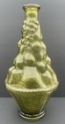 Vintage Fruit Basket Genie Bottle Decanter Green 11  