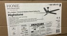 Home Decorators Highstone 70in  White Cct Indoor outdoor Black Smart Ceiling Fan