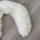 Vintage Fox Fur Collar Neck Wrap White Cream