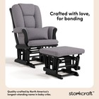 Glider Chair Ottoman Black Gray Swirl Nursery Rocker Storkcraft Tuscany Custom