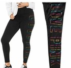 Victoria s Secret Pink Rainbow Logo  Sweatshirt  Leggings Set M Last 1 Vintage 