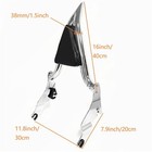 Chrome Sissy Bar  Detachable Passenger Backrest Rear Pad Compatible For Harle   