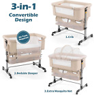 3in1 Bedside Crib For Girl Or Boy  Bedside Sleeper For Baby Portable And Adjusta