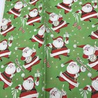 Vintage Christmas Wrapping Paper Dancing Santa Claus Village 8 Sheets Mcm