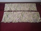 Vintage Ralph Lauren American Living 2 Valance Curtain 18x56  Panel Floral Denim