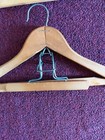 Lot Of 2 Vintage Wooden Coat Hangers 1 Combo For Jackets pants   1  Jacket