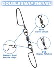 Bluewing Double Snap Swivels With Stainless Steel Coastlock Snaps Us Seller