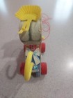 Vintage 1962 Fisher Price  merry Mousewife  Wood Pull Toy  - Works