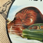 Vintage 1951 Texaco Packs Punch Oil Company 12 Inch Porcelain Enamel Sign