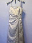 Vintage Dollar White Satin Dress Embroidered Wedding Formal Events S