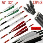 12pcs 30 32 Carbon Arrows Sp500 Turkey Feather Archery W removable Tips  quiver 