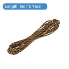 Twisted Cord Trim  5 Yard 5mm 3-ply Twine Braided Rope Thread maroon   Gold