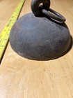 Antique Heavy Cast Iron Dome Weight W  Lifting Ring Vintage Industrial Farm
