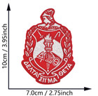 Delta Sigma Theta - Sorority - Shield Crest - 1913  - Embroidered Iron-on Patch