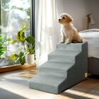 4-tier Foam Dog Ramp Non-slip Dog Steps Soft Pet Stairs Ladder For High Sofa Bed
