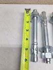 4 Pcs 5 8  X 6  Wedge Anchor For Concrete Zinc-plated Carbon Steel