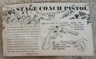 5  Miniature Vintage Antique Golden Guns By Marx Stage Coach Pistol Cap Gun Toy