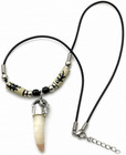 Alligator Tooth Leather Necklace Real Gator Voodoo Magic Power Bayou Gt47