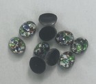 Ten 10x8x5mm Light Green Fire Opal Cabochons Japan Cherry Brand 7grams Nos