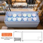 50  Commercial Ice Cream Display Gelato Dipping Freezer Glass Cabinet 13 1 Cu ft