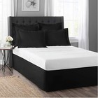  Home Classic Tailored Bed Skirt Dust Ruffle  Cotton Blend Design  Twin Black