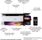 New Epson Ecotank Photo Et-8550 Color Inkjet All-in-one Printer - White