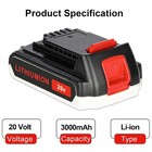 2 Pack 20v Max 3 0ah Battery For Black decker 20 Volt Lithium Batteries Lbxr20