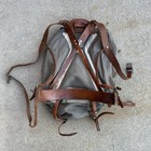 Vintage Swedish Army M39 Backpack Leather Canvas Frame Ww2 Era Rucksack Military
