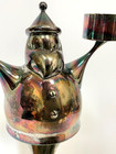 Pottery Barn Santa Tea Candle Holder Silver Plated Christmas Decor 9 